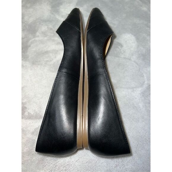 Women’s Black Leather Franco Sarto Pointed Ballet Flats US 7 EU 37 - Picture 6 of 9